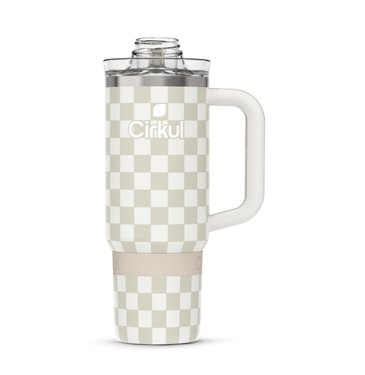 Limited Edition: 30oz. Taupe Tartan Travel StrawSip™ Tumbler YVI8